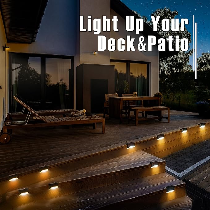 Solar Deck Lights Outdoor ( Pack of 4)