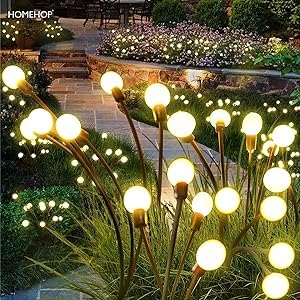 Firefly Solar Lights | 8 LED | Starburst Swaying Solar Garden Light