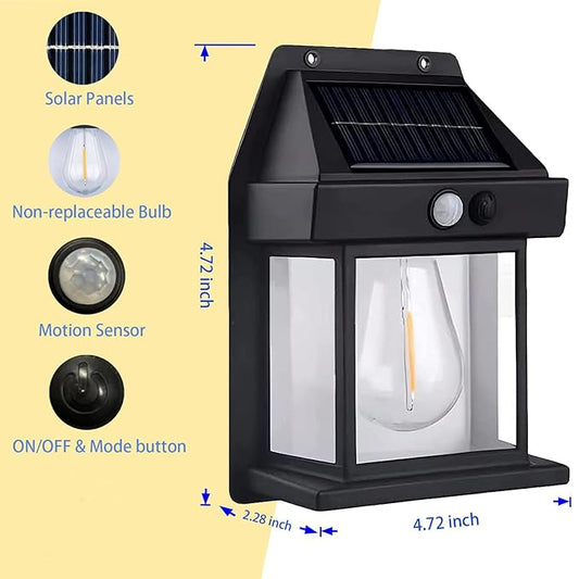 Modes & Motion Sensor,Outdoor Solar Wall Lamp Outdoor Waterproof Lamp pack of 1