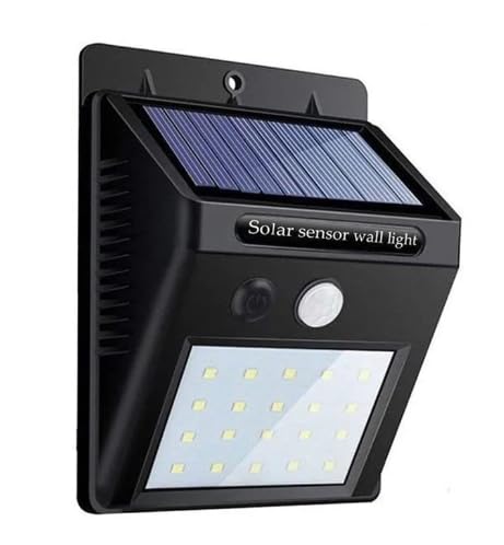 Solar Powered LED Wall Light - 20 LED with Motion Sensor - Waterproof