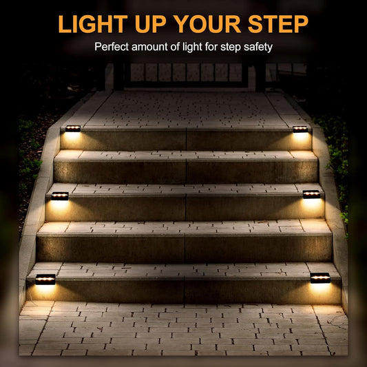 Solar Step Lights Waterproof Led Solar Lights for Outdoor Stairs ( pack of 2 )