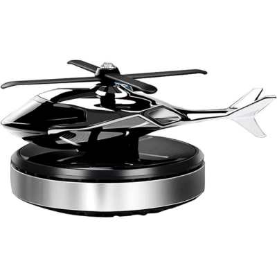 Car Air Freshener, Helicopter Solar Energy Rotating Aromatherapy Aviation Al Alloy Diffuser