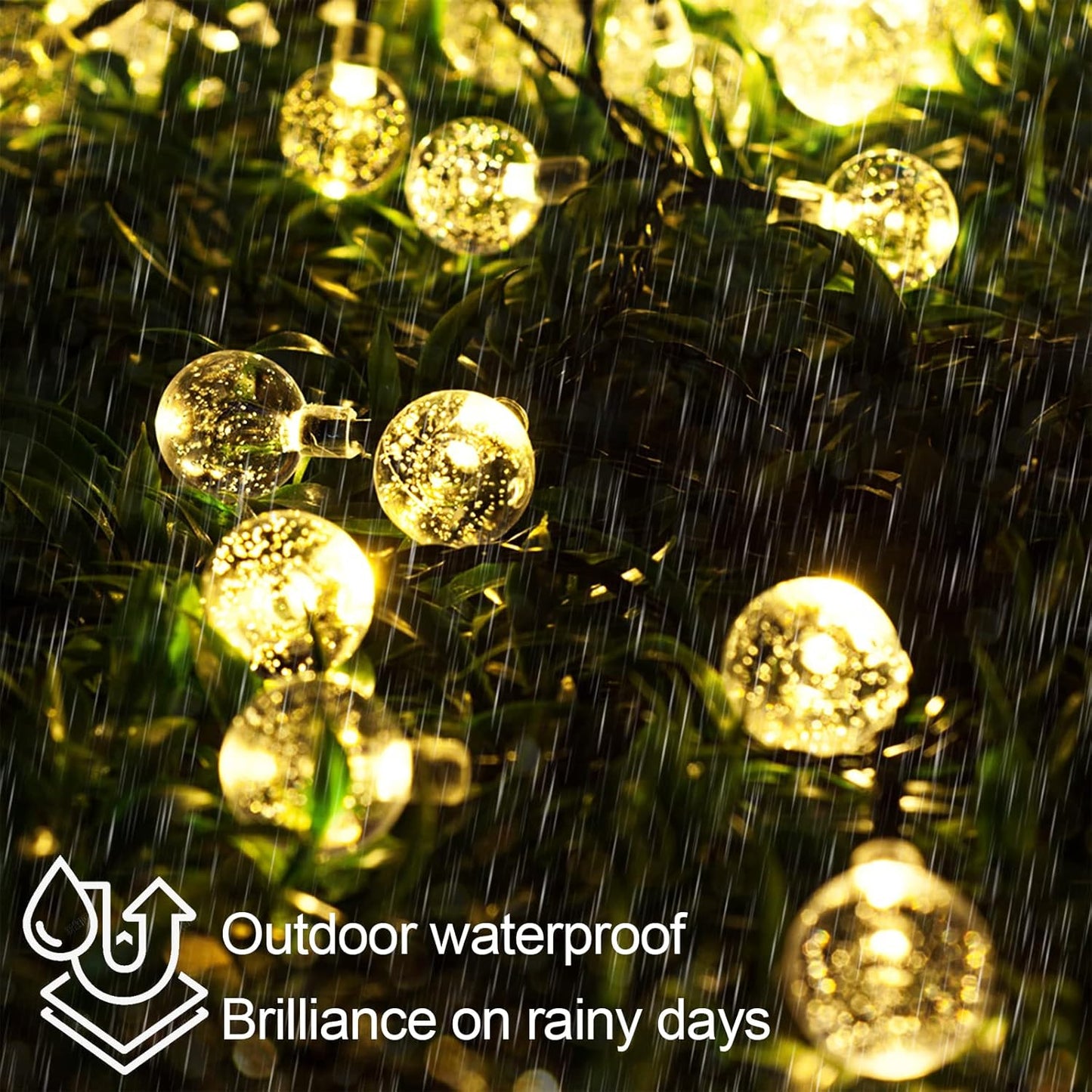 LED Solar Fairy Lights Crystal Balls